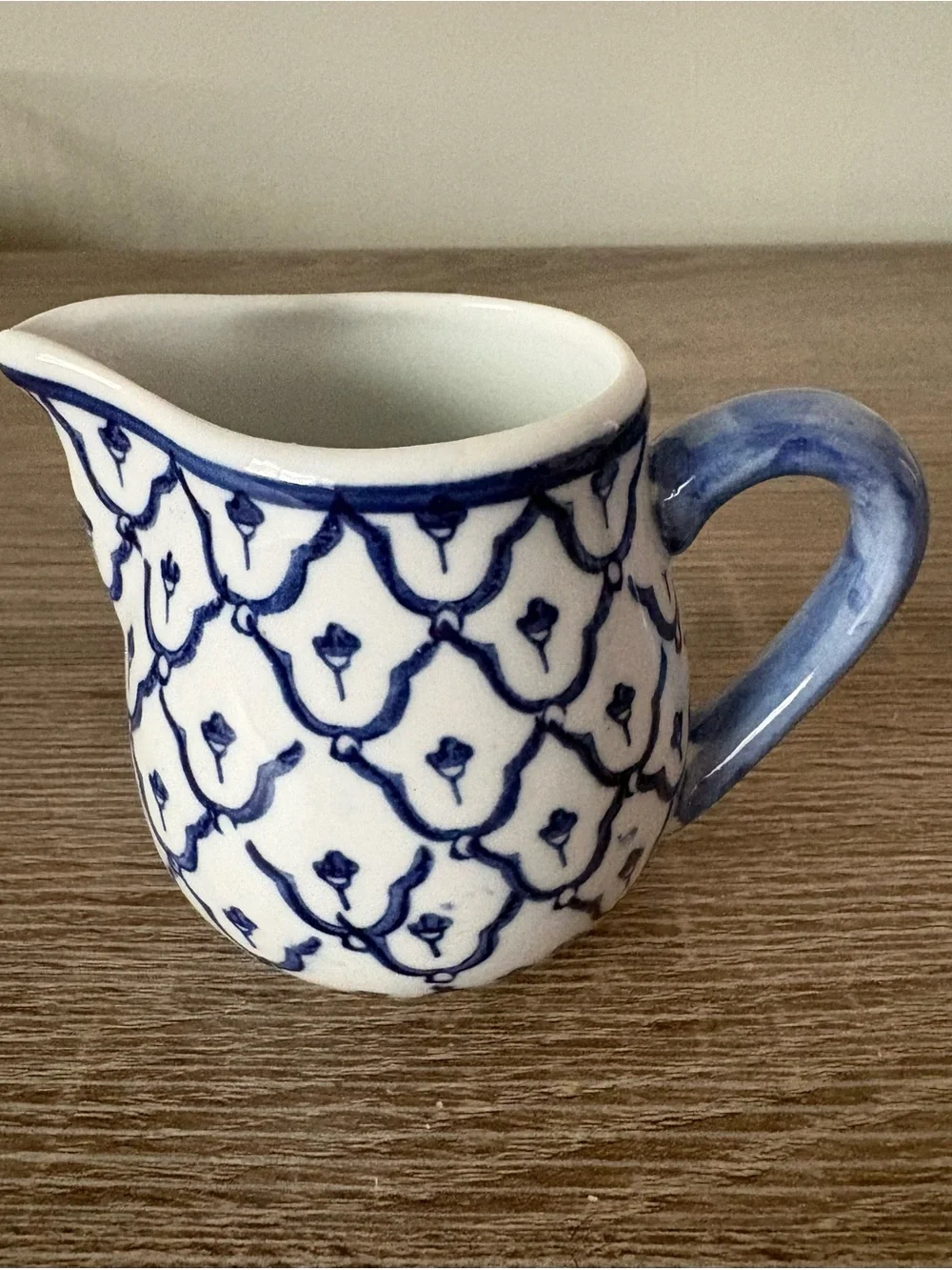 Pier 1 Cobalt Blue & White Small Sugar and Creamer Set with Tray - Preused